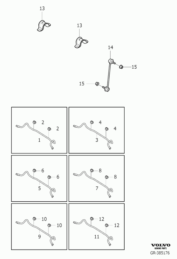 FORD 30648461 - Brat / bieleta suspensie, stabilizator parts5.com