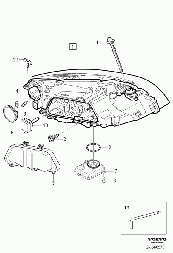 Volvo 31335777 - Predspojni uređaj, izbojna svjetiljka parts5.com