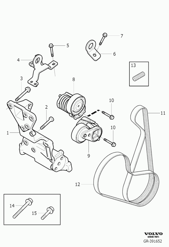 Volvo 31251653 - Napínák, žebrovaný klínový řemen parts5.com