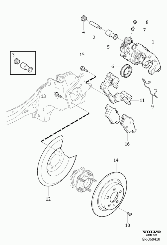 Volvo 36001765 - Brzdový třmen parts5.com