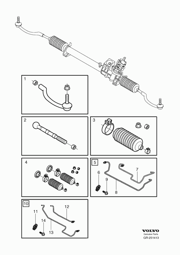 Volvo 272418 - Zestaw osłon, układ kierowniczy parts5.com