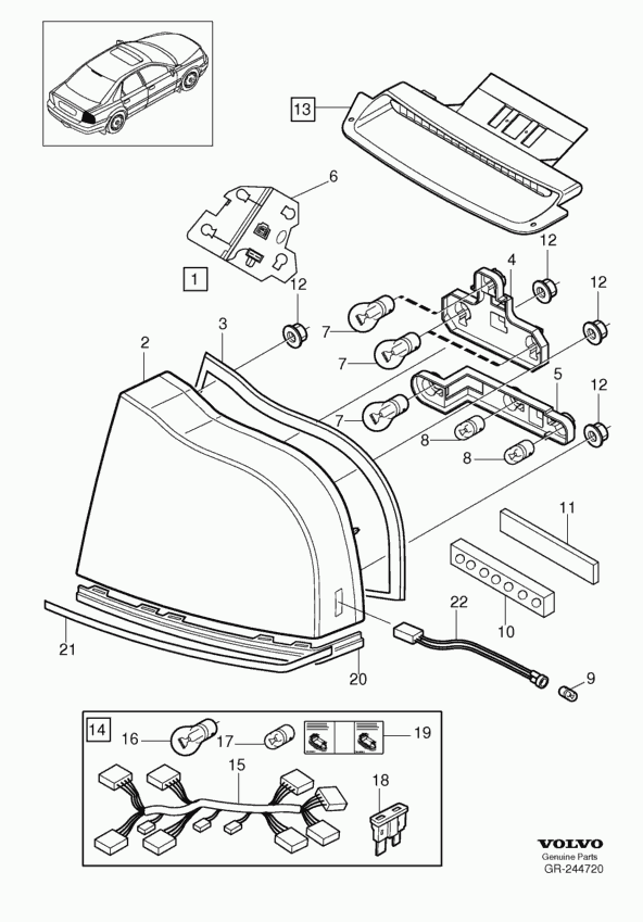 Volvo 989757 - Bec, lumini bord parts5.com