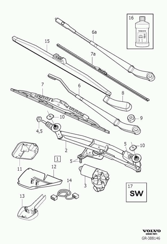 Volvo 30784428 - Lamela stergator parts5.com