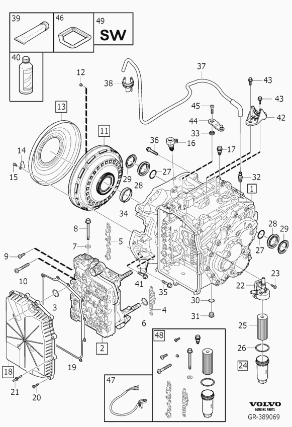 Volvo 31256837 - Filtre hydraulique, boîte automatique parts5.com