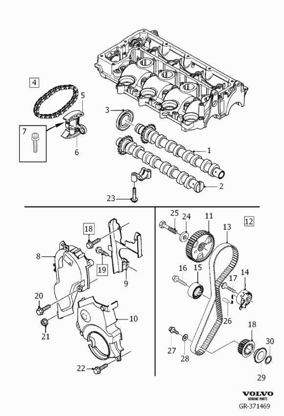 Volvo 8 653 758 - Семеринг, разпределителен вал parts5.com