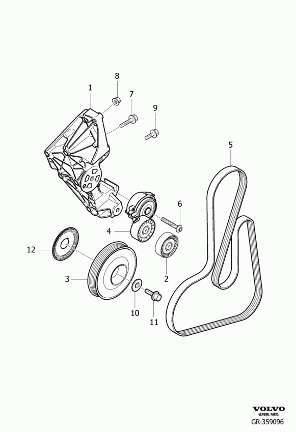 Volvo 31216514 - Τεντωτήρας ιμάντα, ιμάντας poly-V parts5.com