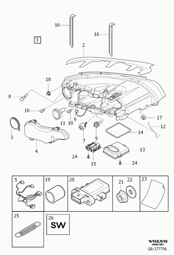 Volvo 985667 - Żiarovka pre vstupné svetlo parts5.com