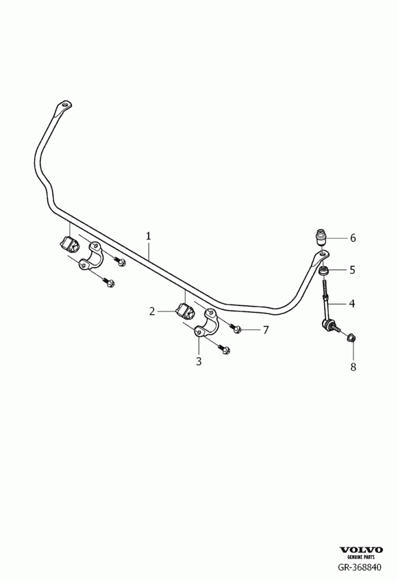 Volvo 30736948 - Rod / Strut, stabiliser parts5.com