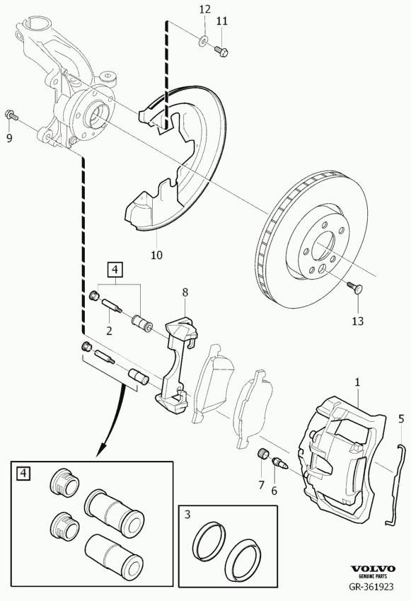 Volvo 36000150 - Kočno sedlo parts5.com