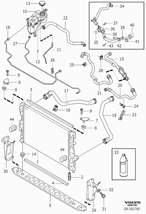 Volvo 36000797 - Radiator, racire motor parts5.com