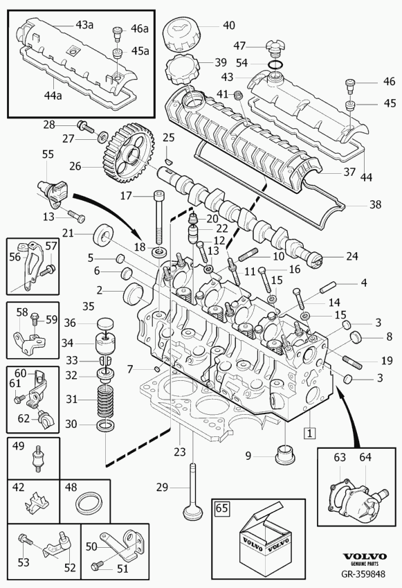 Volvo 30 638 662 - Tiiviste, venttiilivarsi parts5.com