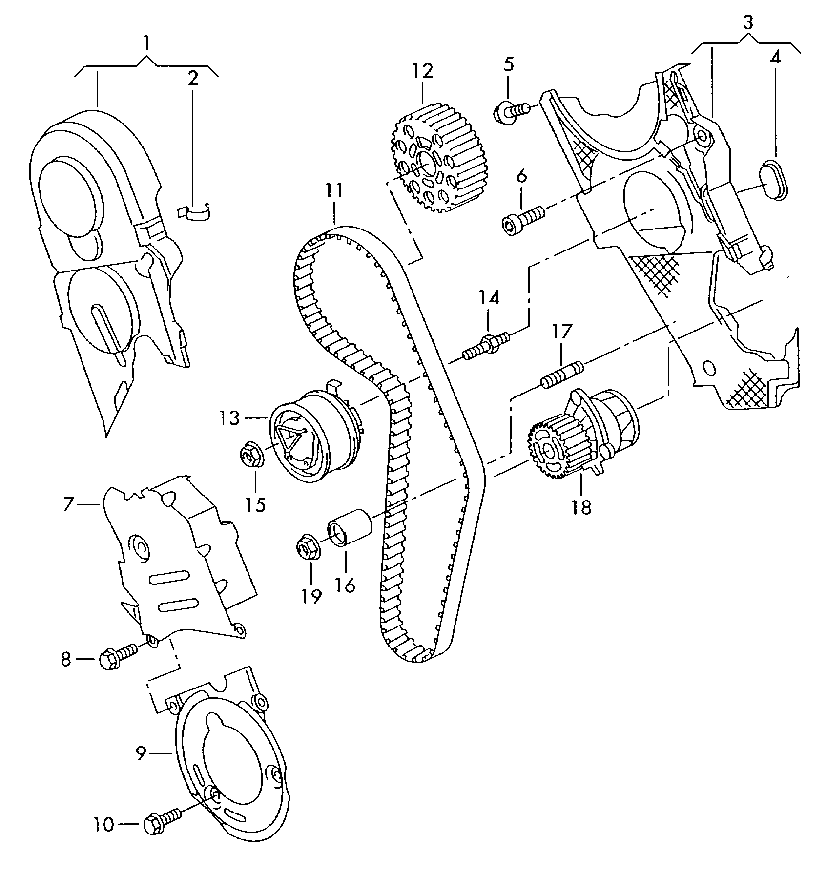 Skoda 038 109 119 P - Timing Belt Set parts5.com