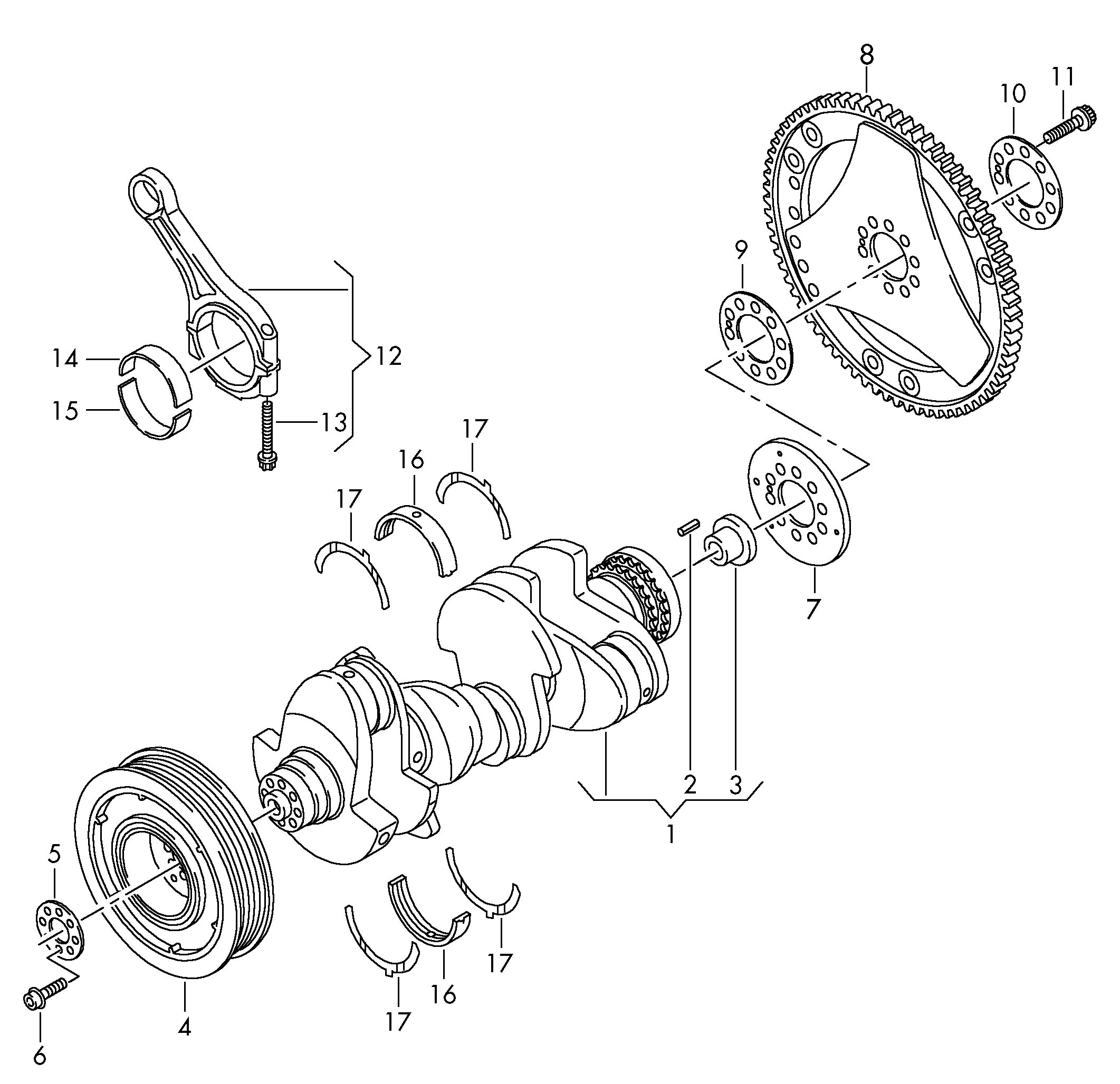 AUDI 059105251BB - Belt Pulley, crankshaft parts5.com