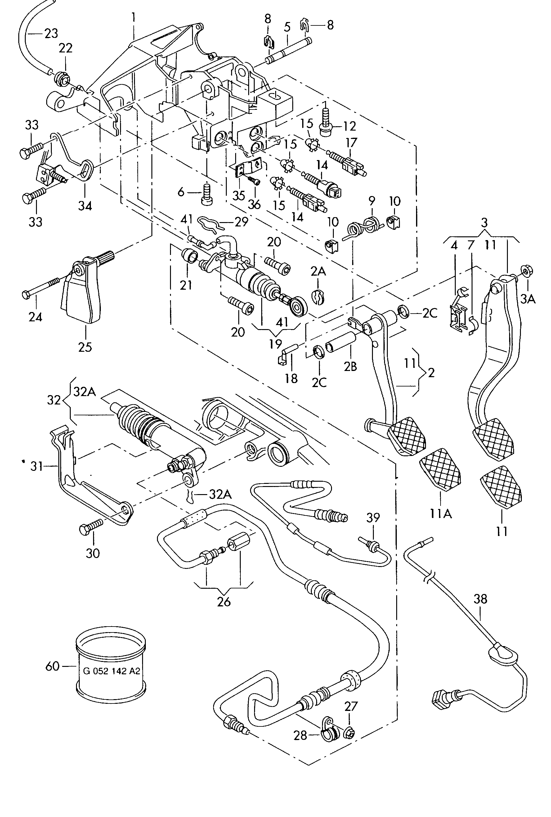 VAG 8E1 721 401 AG - Master Cylinder, clutch parts5.com