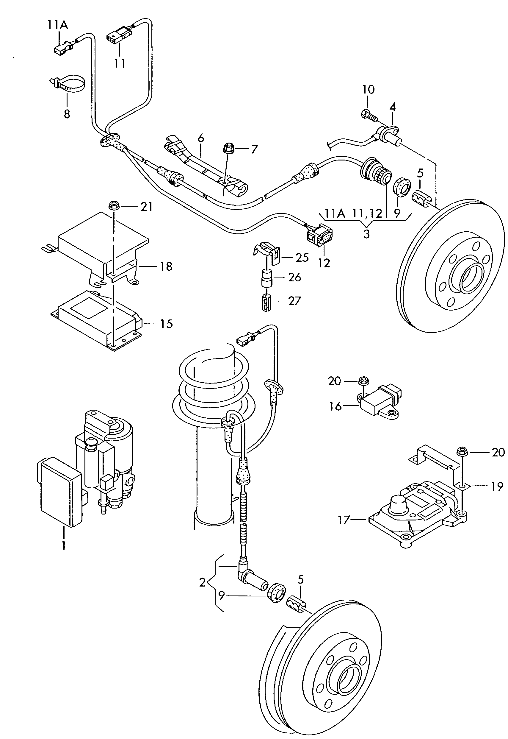 Skoda 3B0 927 807 B - Snímač počtu otáčok kolesa parts5.com