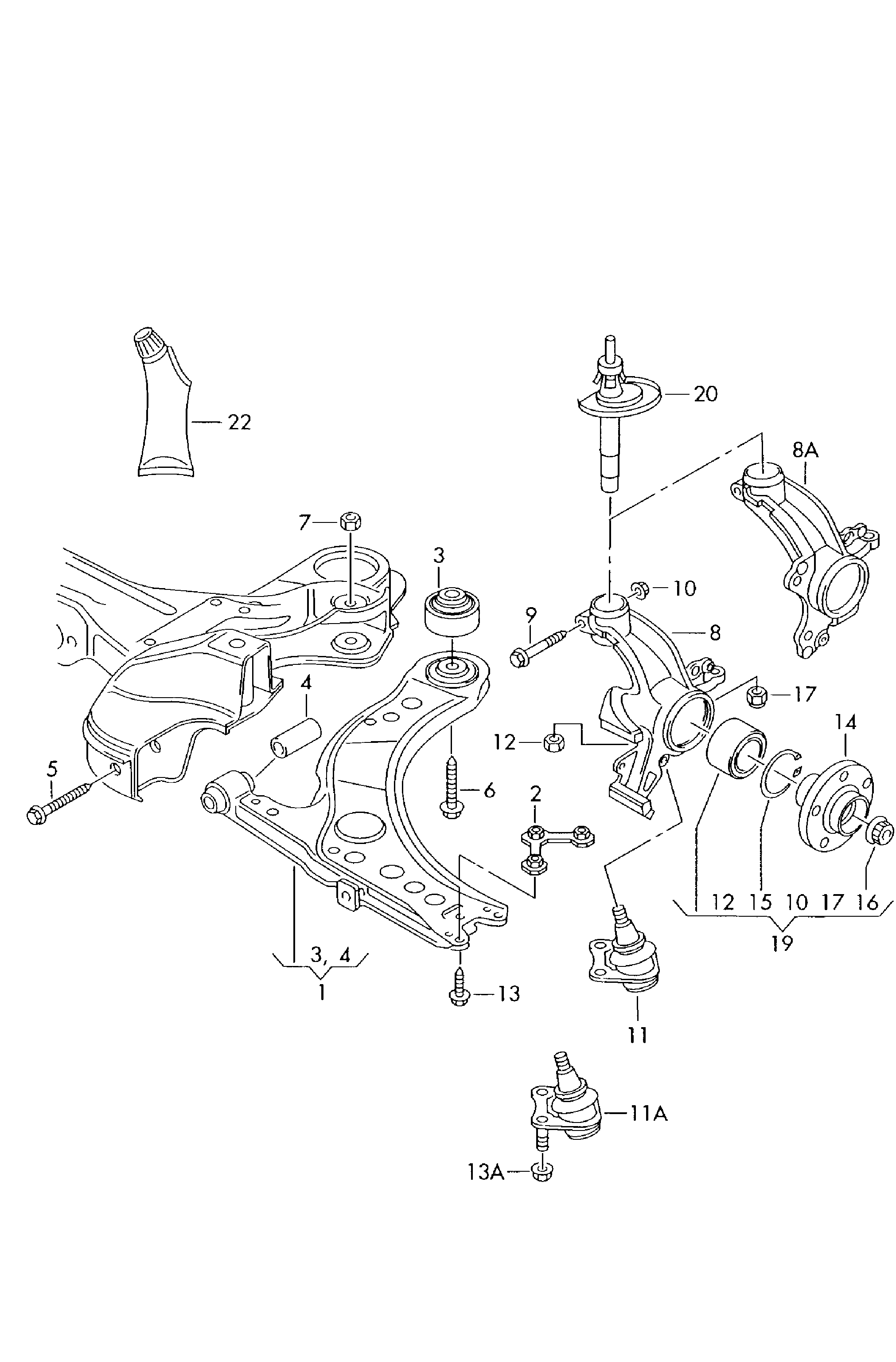 AUDI 1J0407175B - Poistná podlożka zvislého / riadiaceho čapu parts5.com