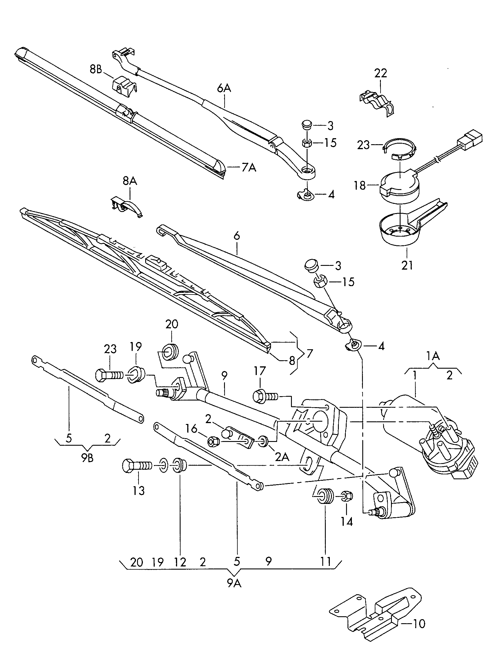 AUDI 3A1955427 - Lamela stergator parts5.com