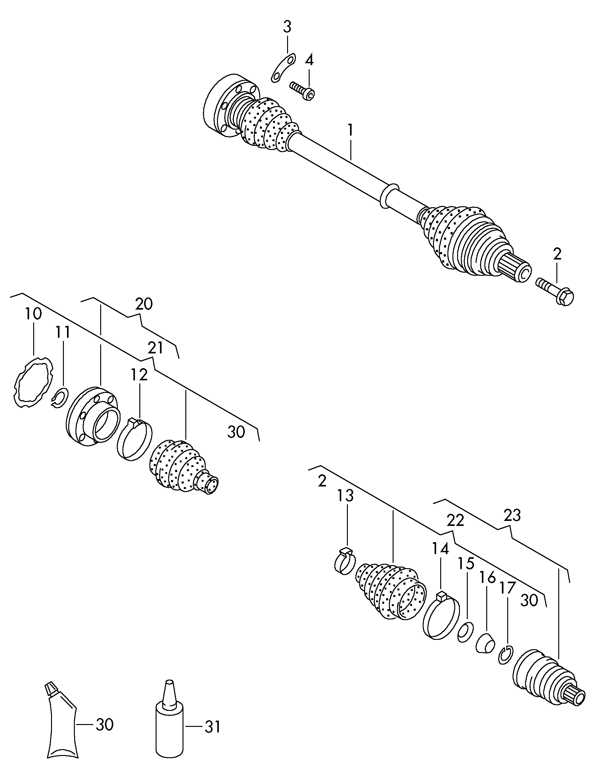 Seat 701 498 203 A - Bellow, drive shaft parts5.com