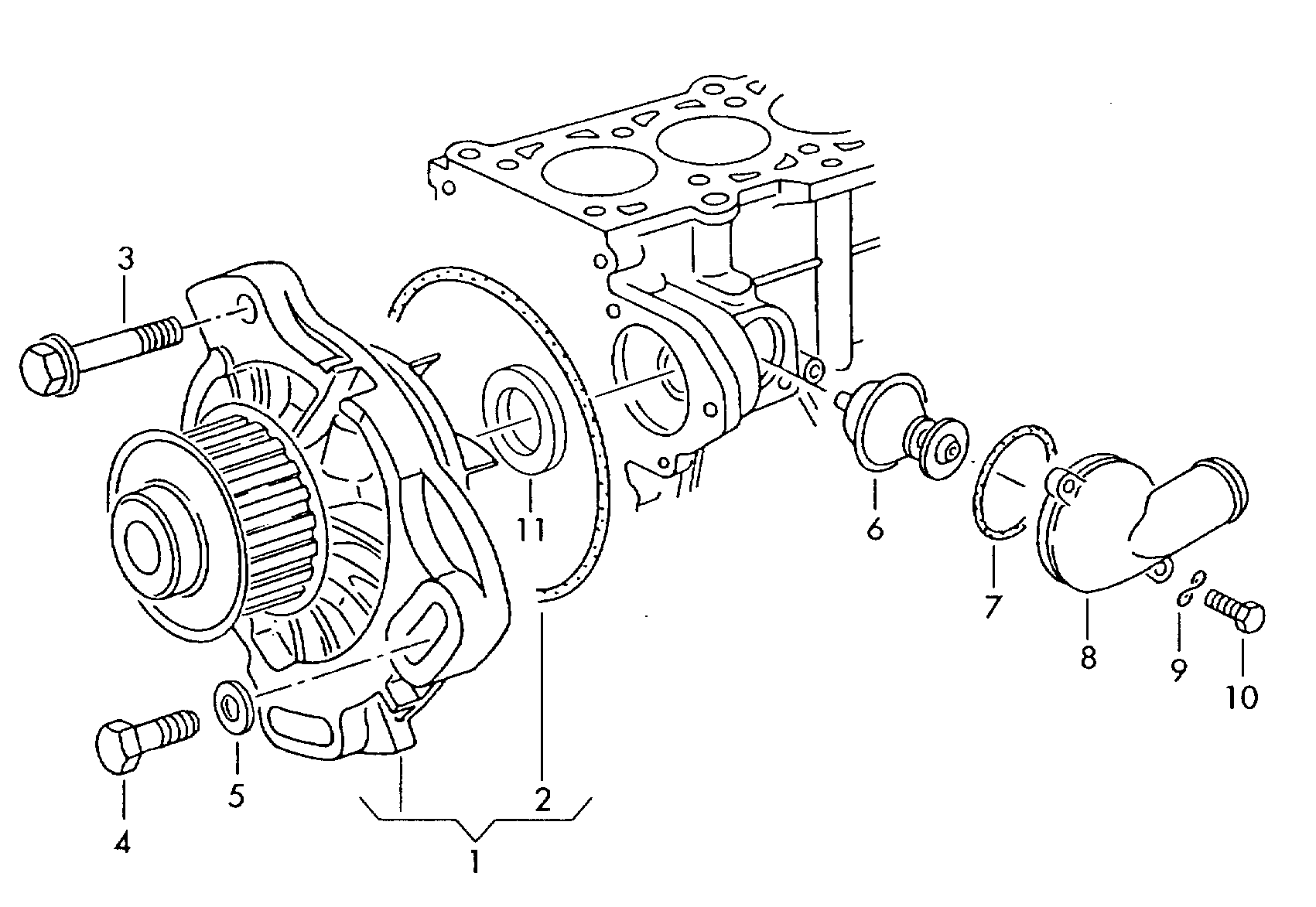 VAG 069 121 113 - Thermostat, coolant parts5.com