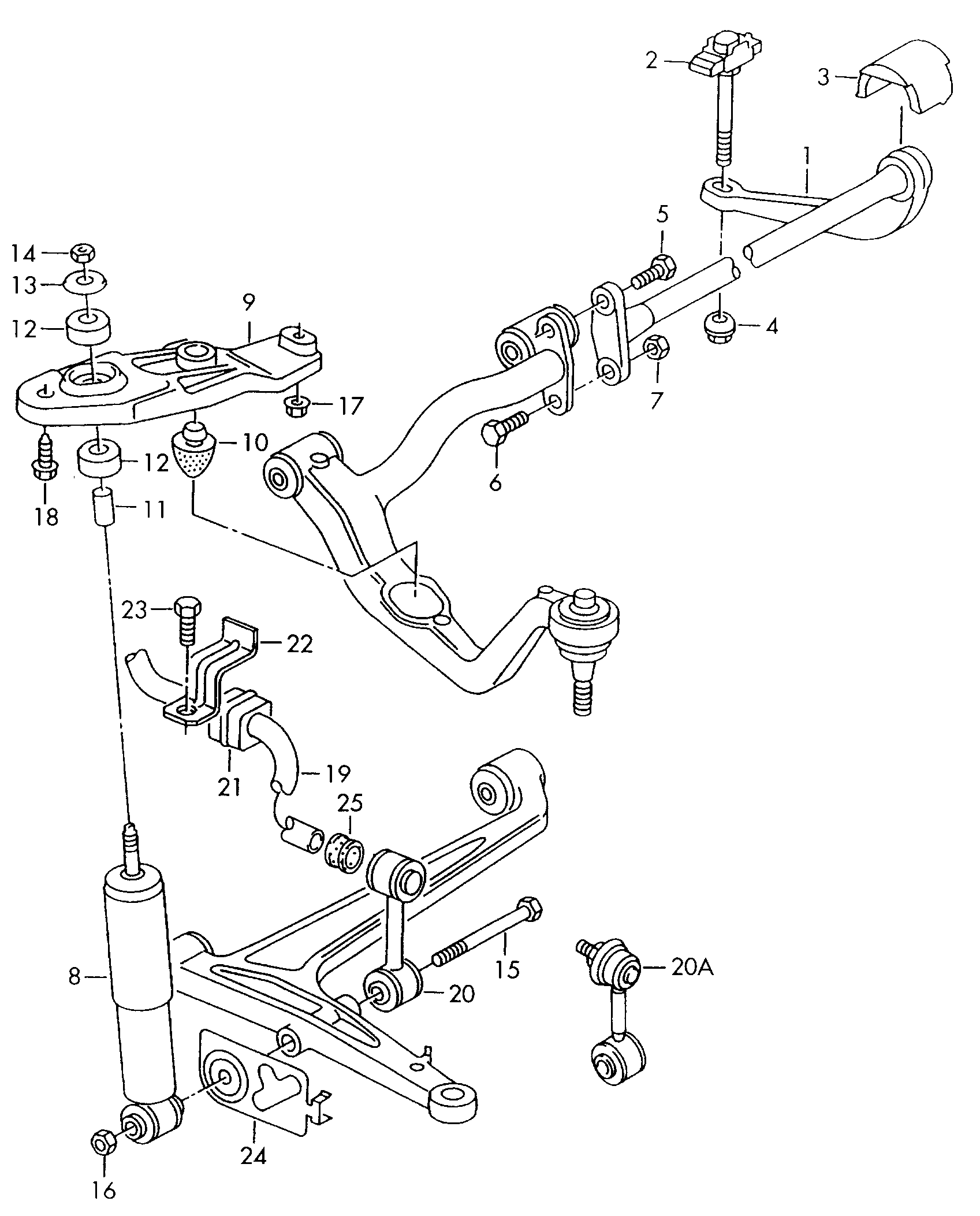 Skoda 701411049B - Rod / Strut, stabiliser parts5.com