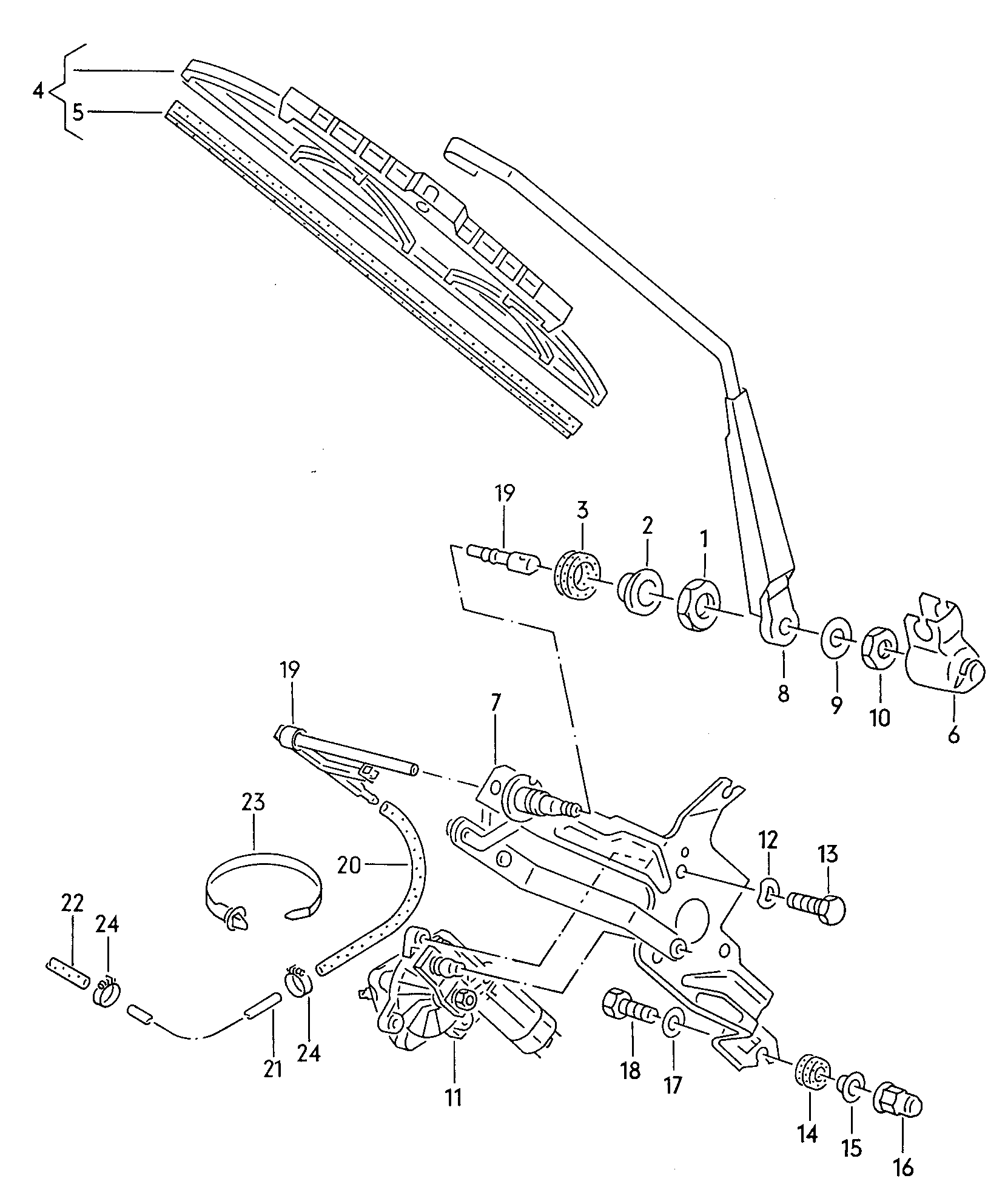 VAG 161 955 427 - К-кт рамена за чистачки, стъклопочистване parts5.com