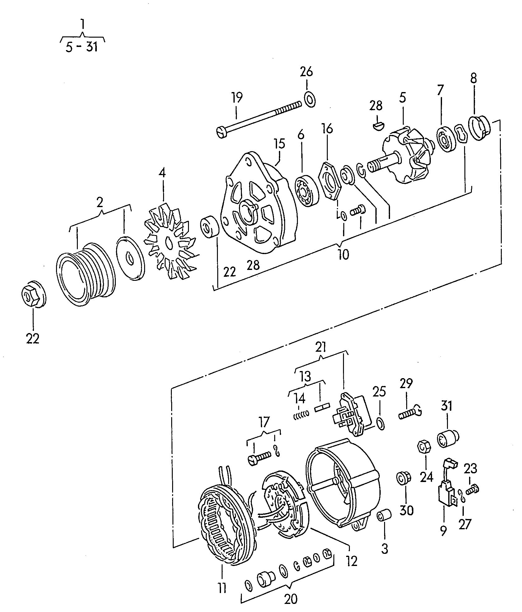 VAG 068 903 803 D - Krmilnik alternatorja (regler) parts5.com