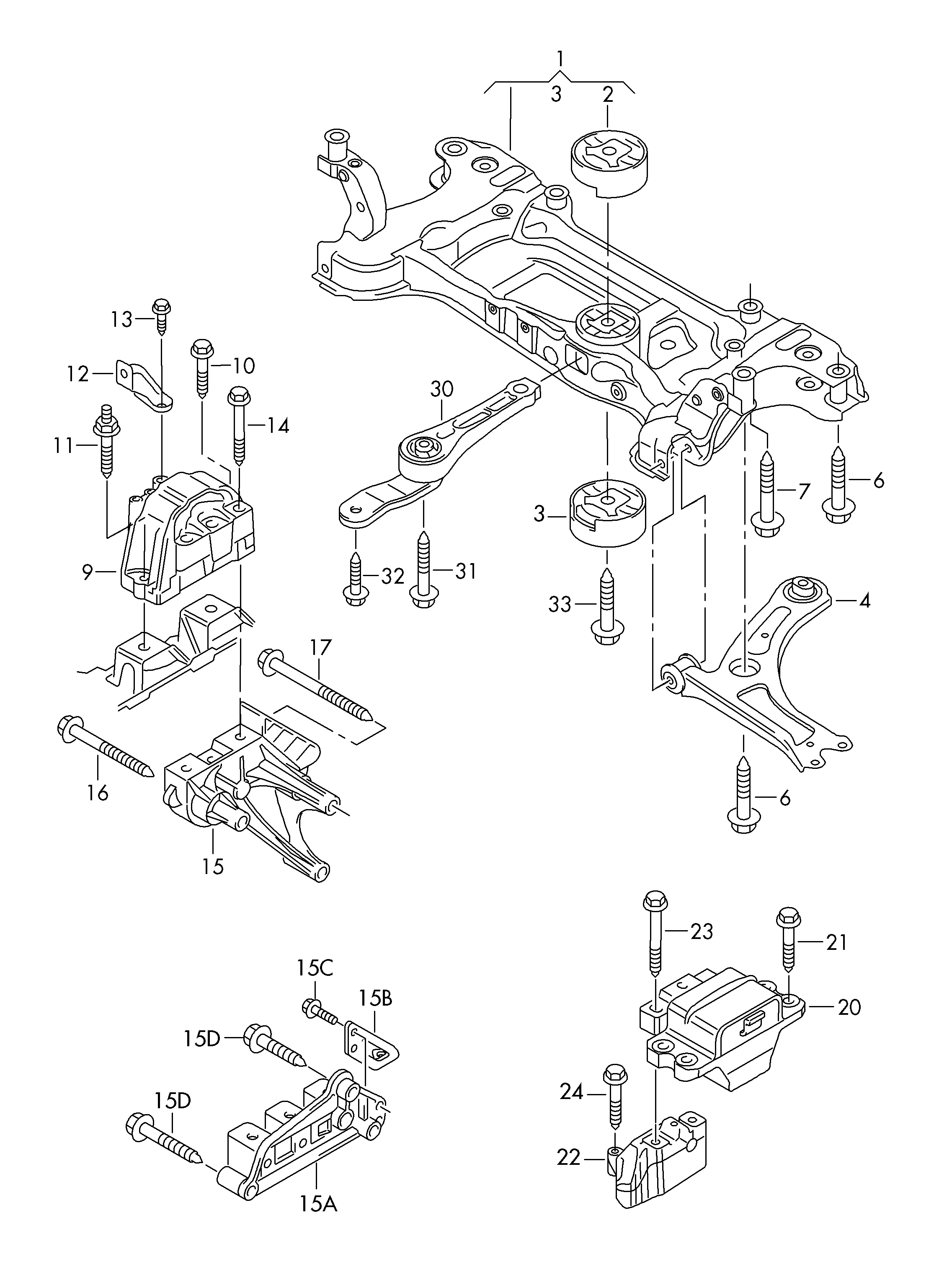 VAG 1K0199315B - Mounting, manual transmission parts5.com