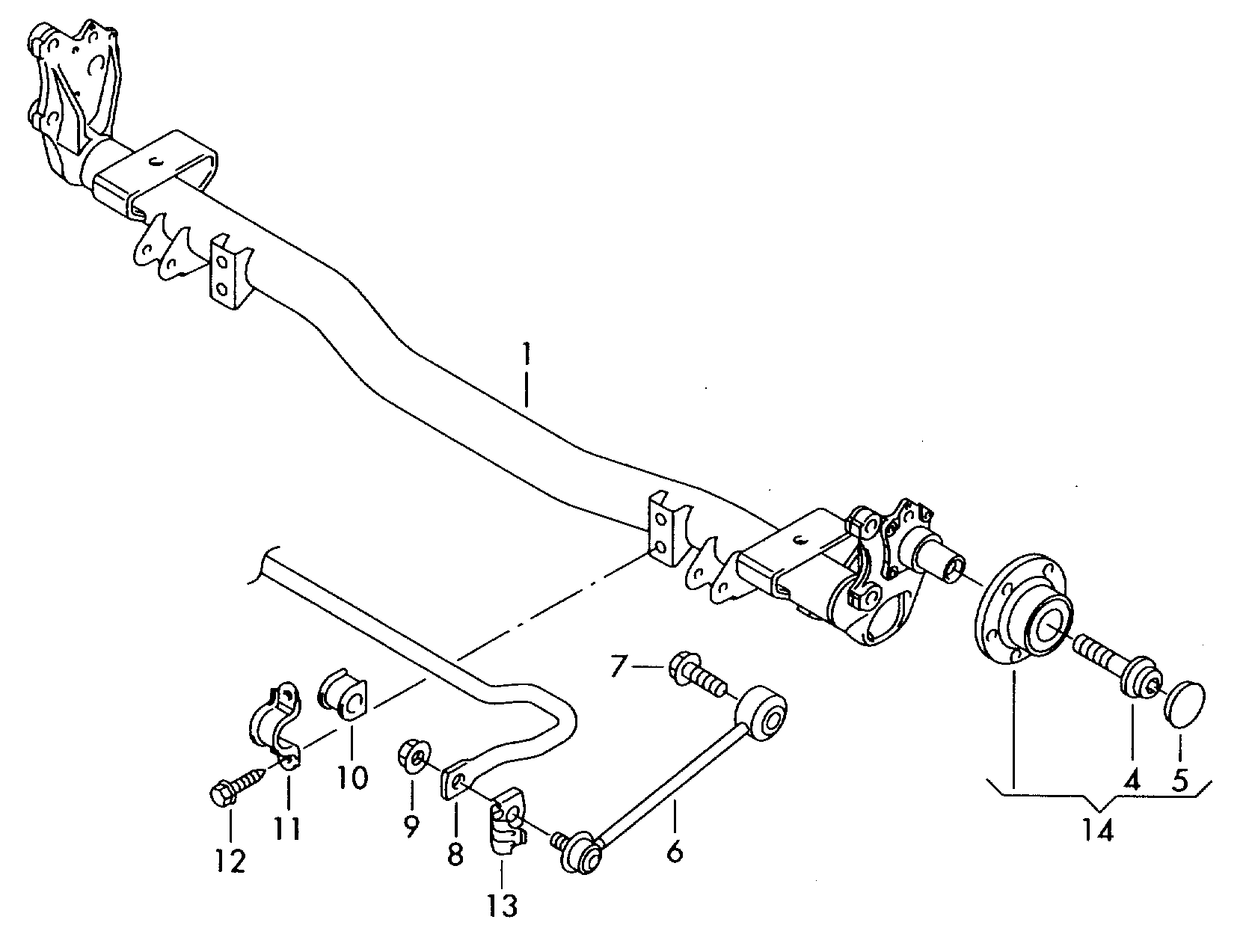 VAG 2K5 505 465 A - Drog / opornik, stabilizator parts5.com