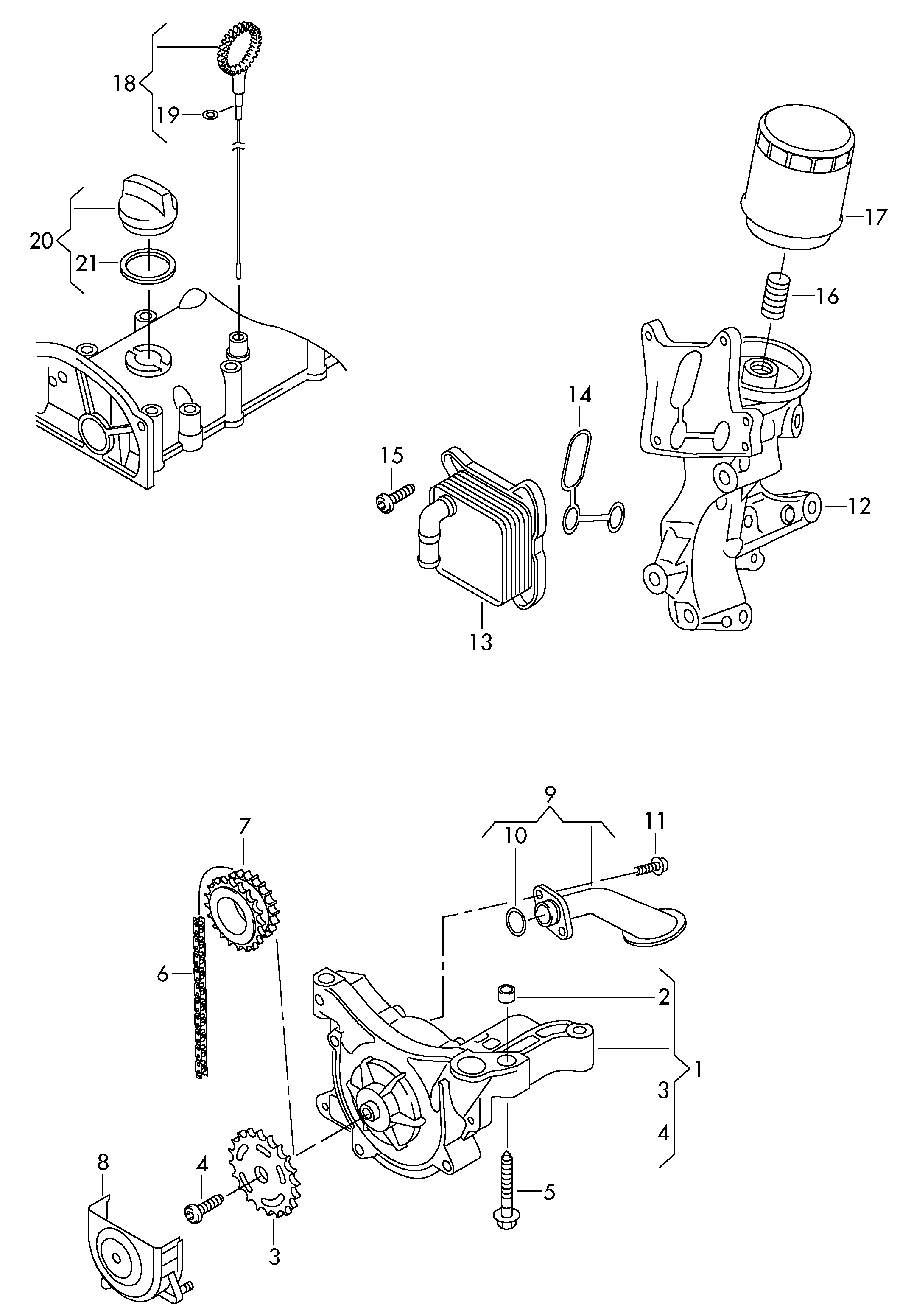 Seat 03F 117 021 A - Moottoriöljyn jäähdytin parts5.com