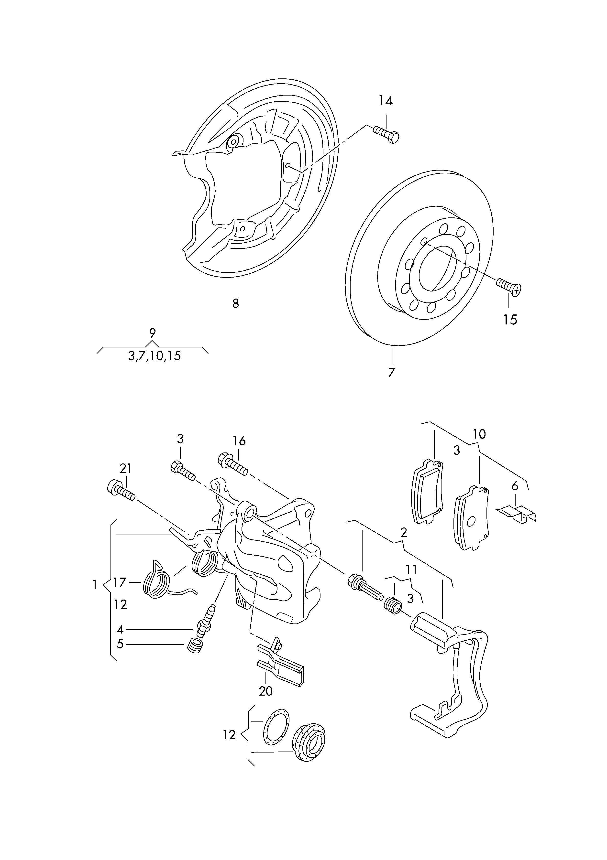 VAG 1K0 615 601 AB - Δισκόπλακα parts5.com