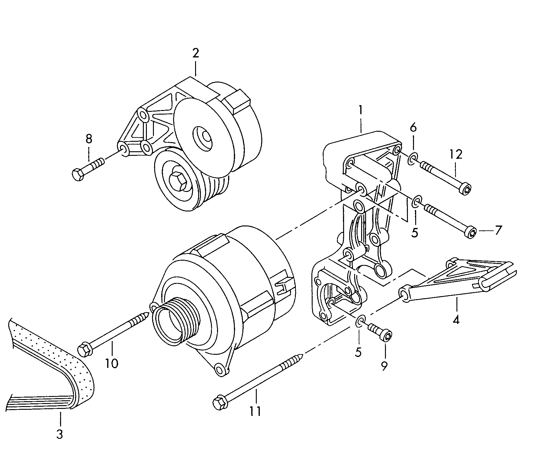 VW 021 145 933 J - Kanallı V kayışı parts5.com