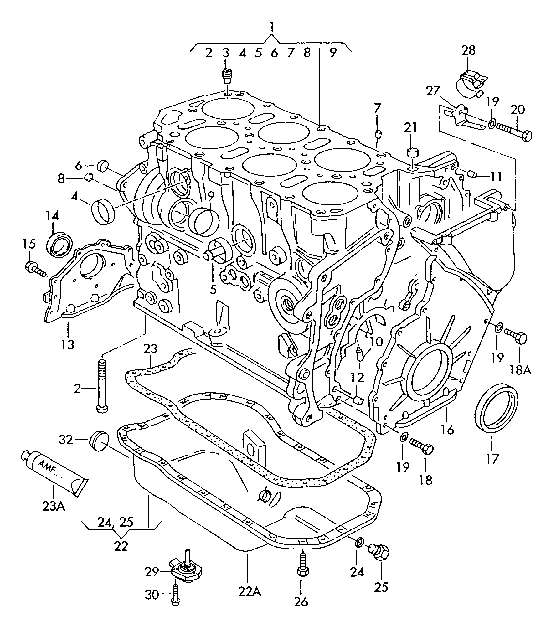 Seat 021 103 609 B - Gasket, oil sump parts5.com