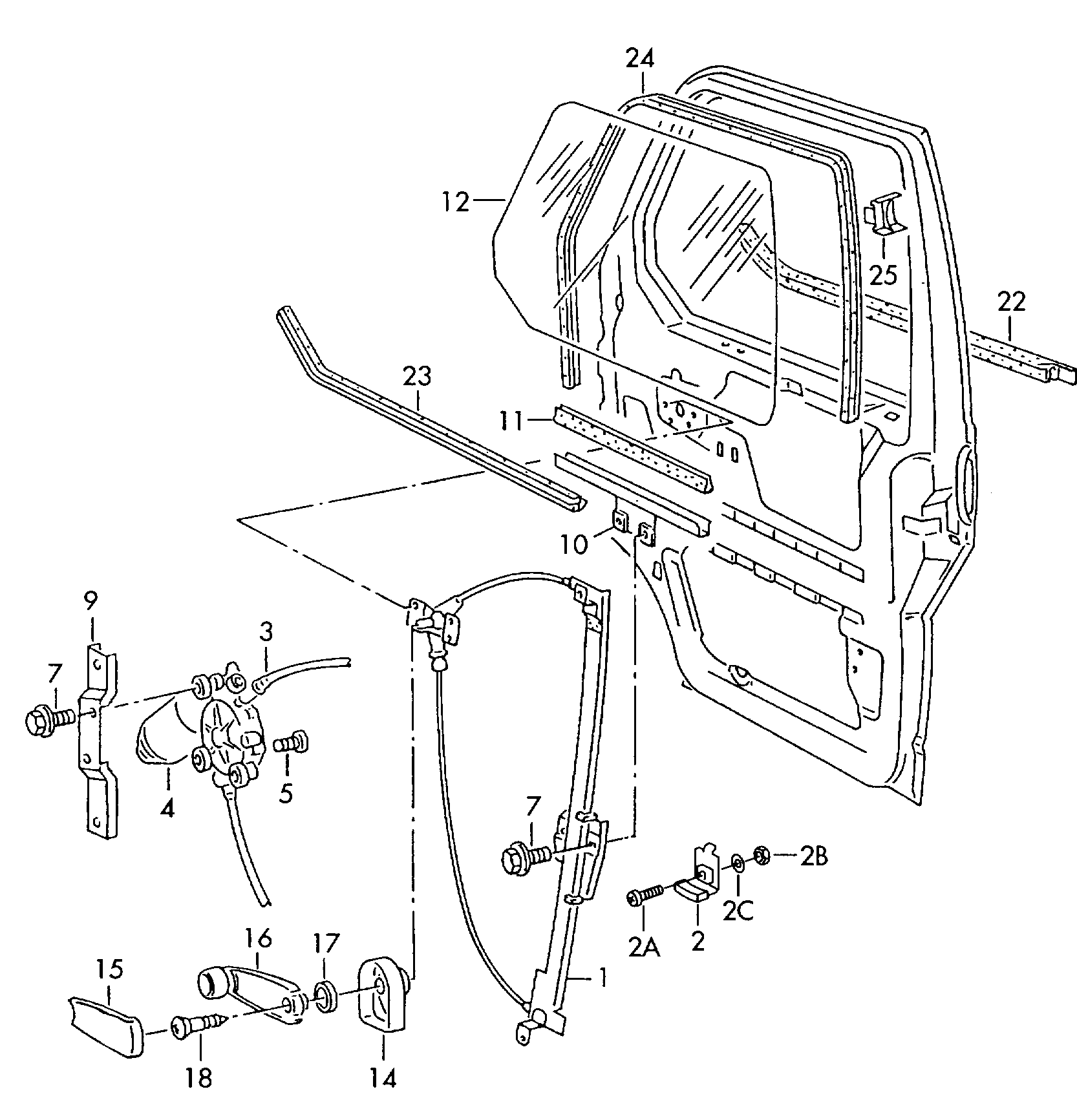 VAG 701 837 461 B - Window Regulator parts5.com