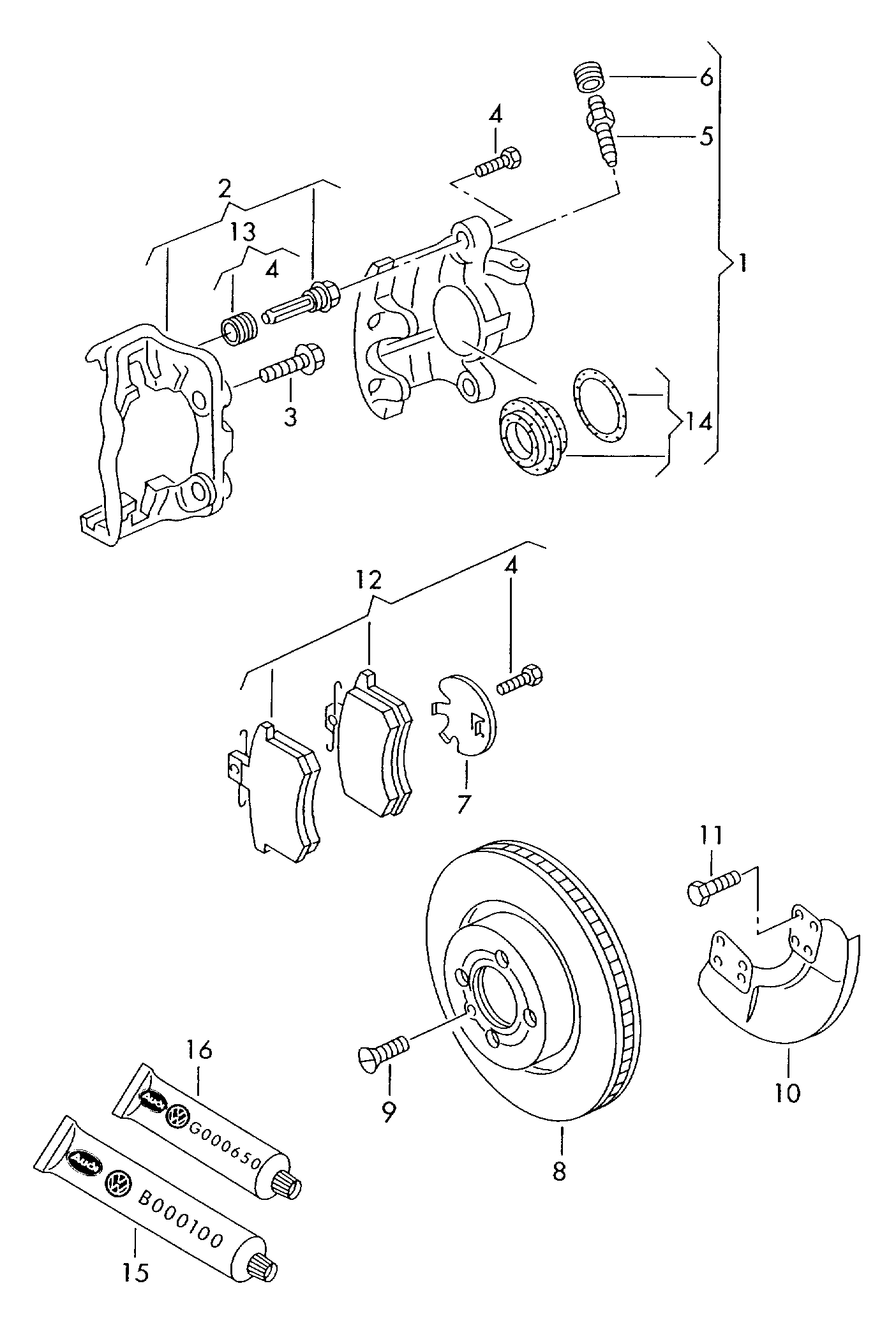 Seat 357698480 X - 1 set: brake caliper housing parts5.com