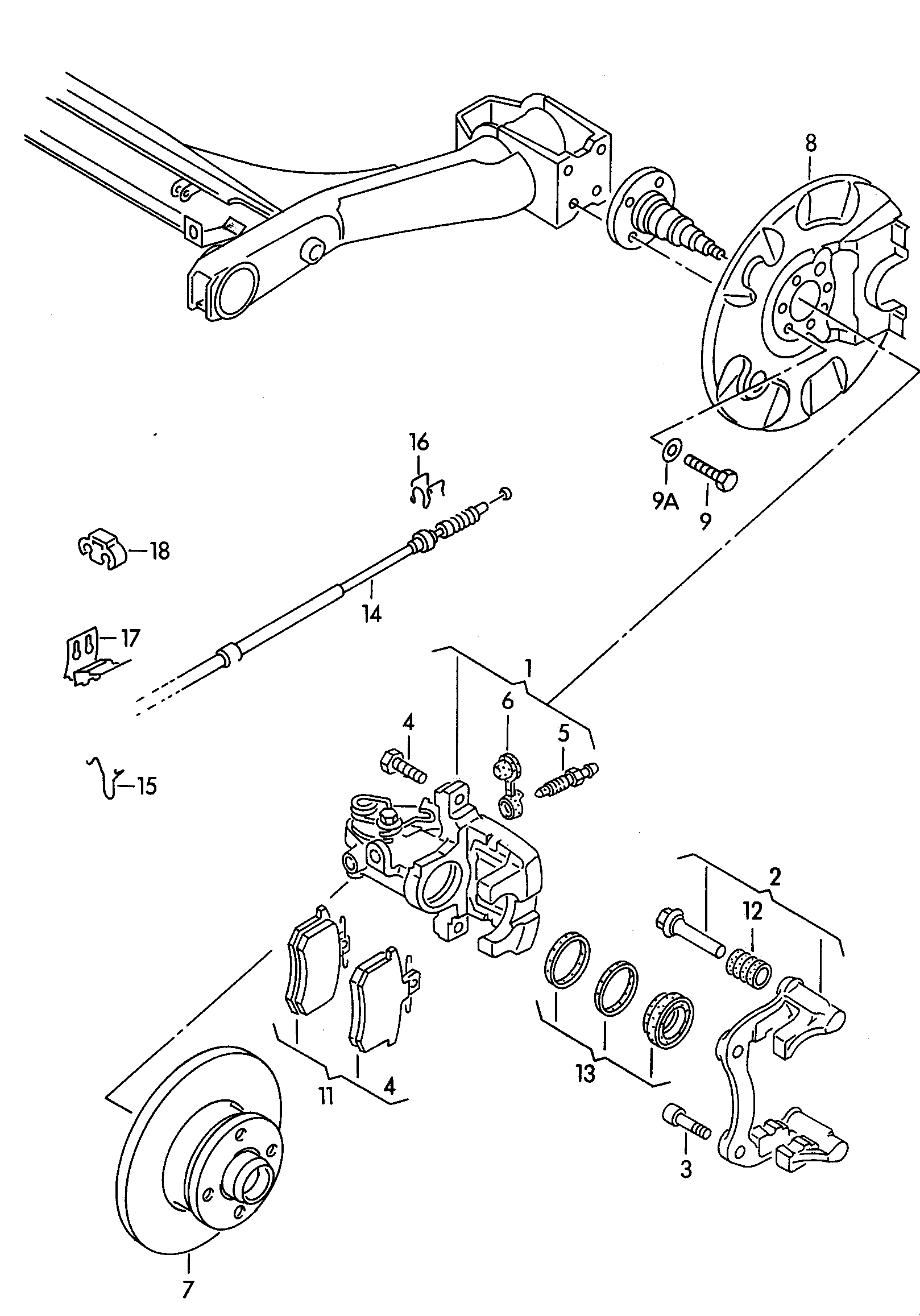 VAG 1H0 698 451 F - Тормозные колодки, дисковые, комплект parts5.com