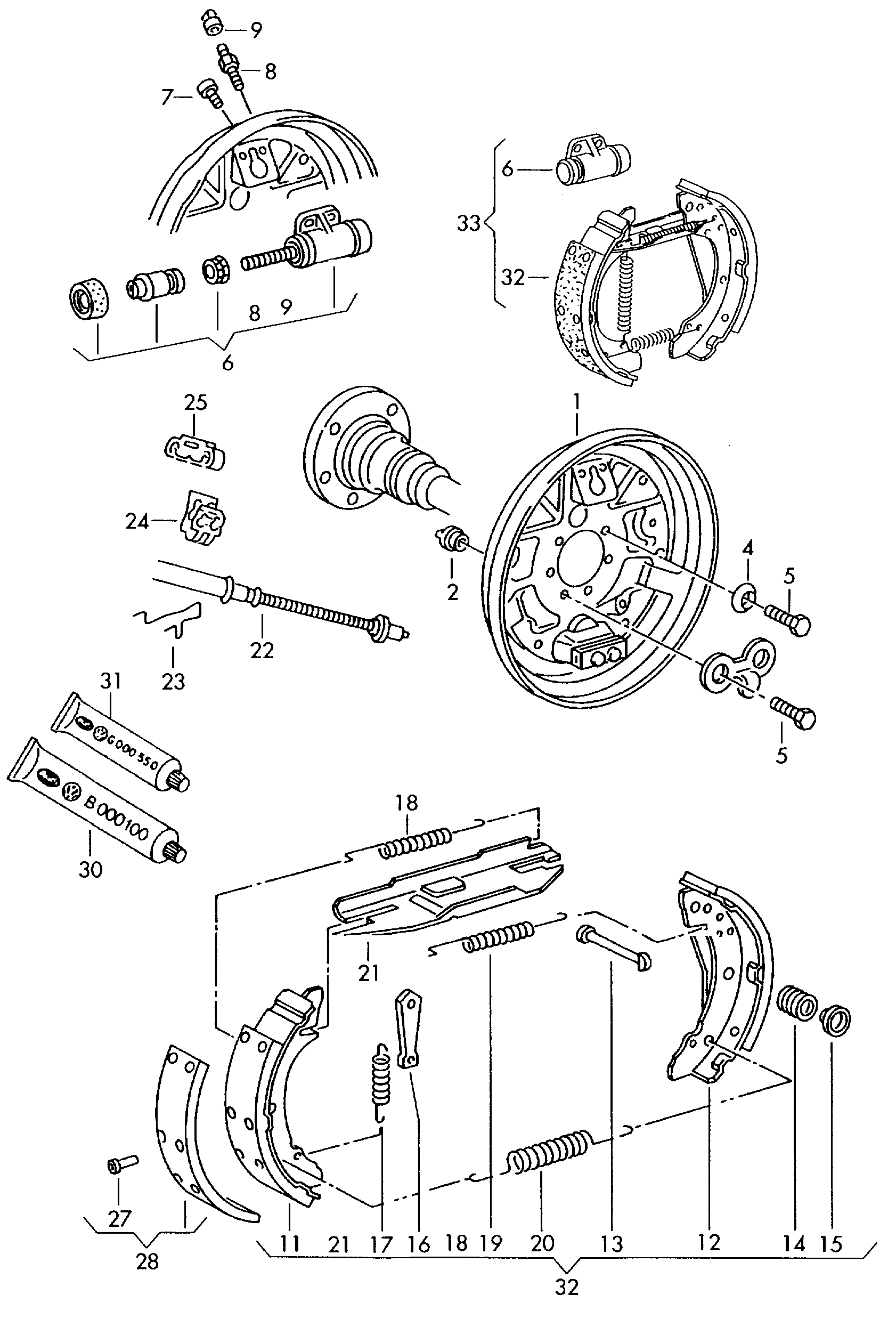 Seat 1H0 698 511 AX - Set saboti frana parts5.com