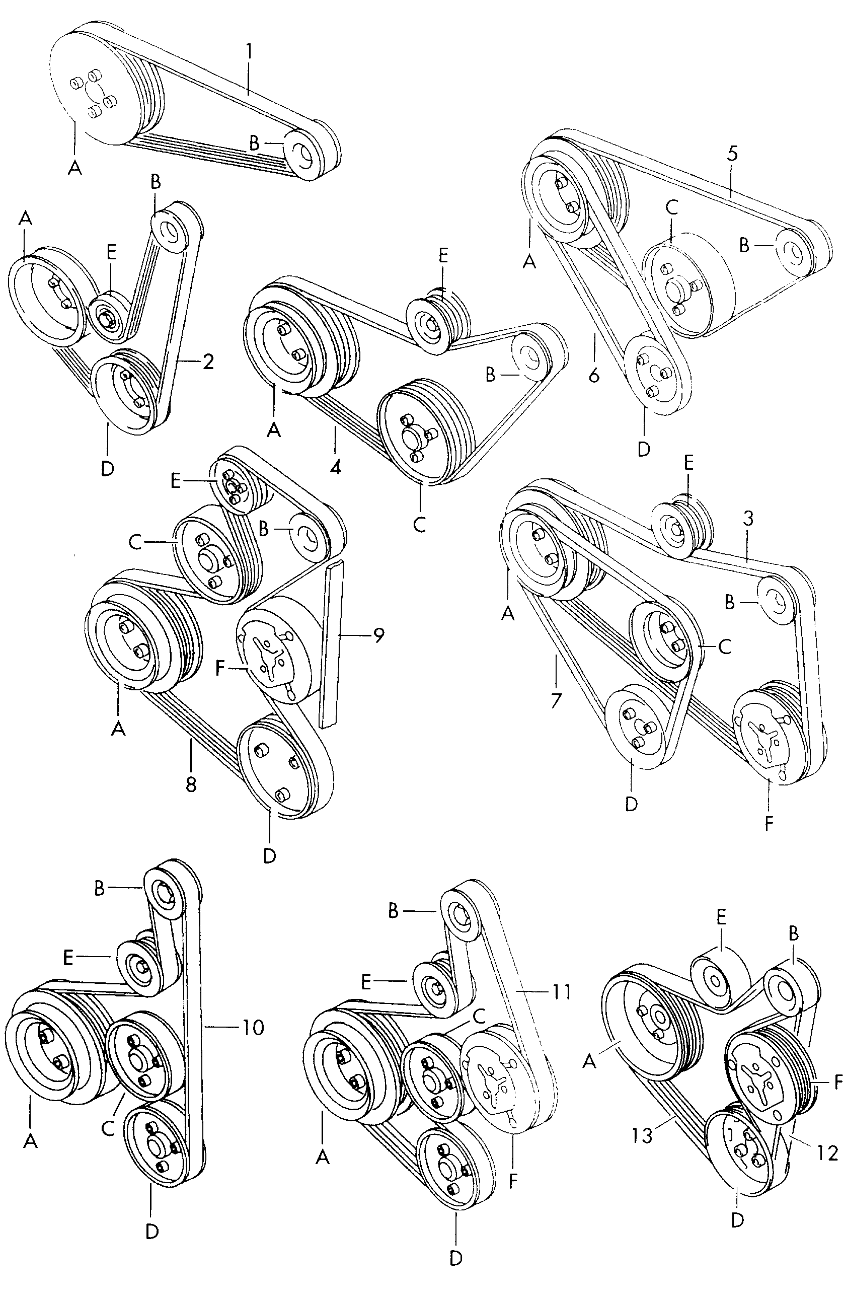 VAG 037903137H - Curea transmisie cu caneluri parts5.com