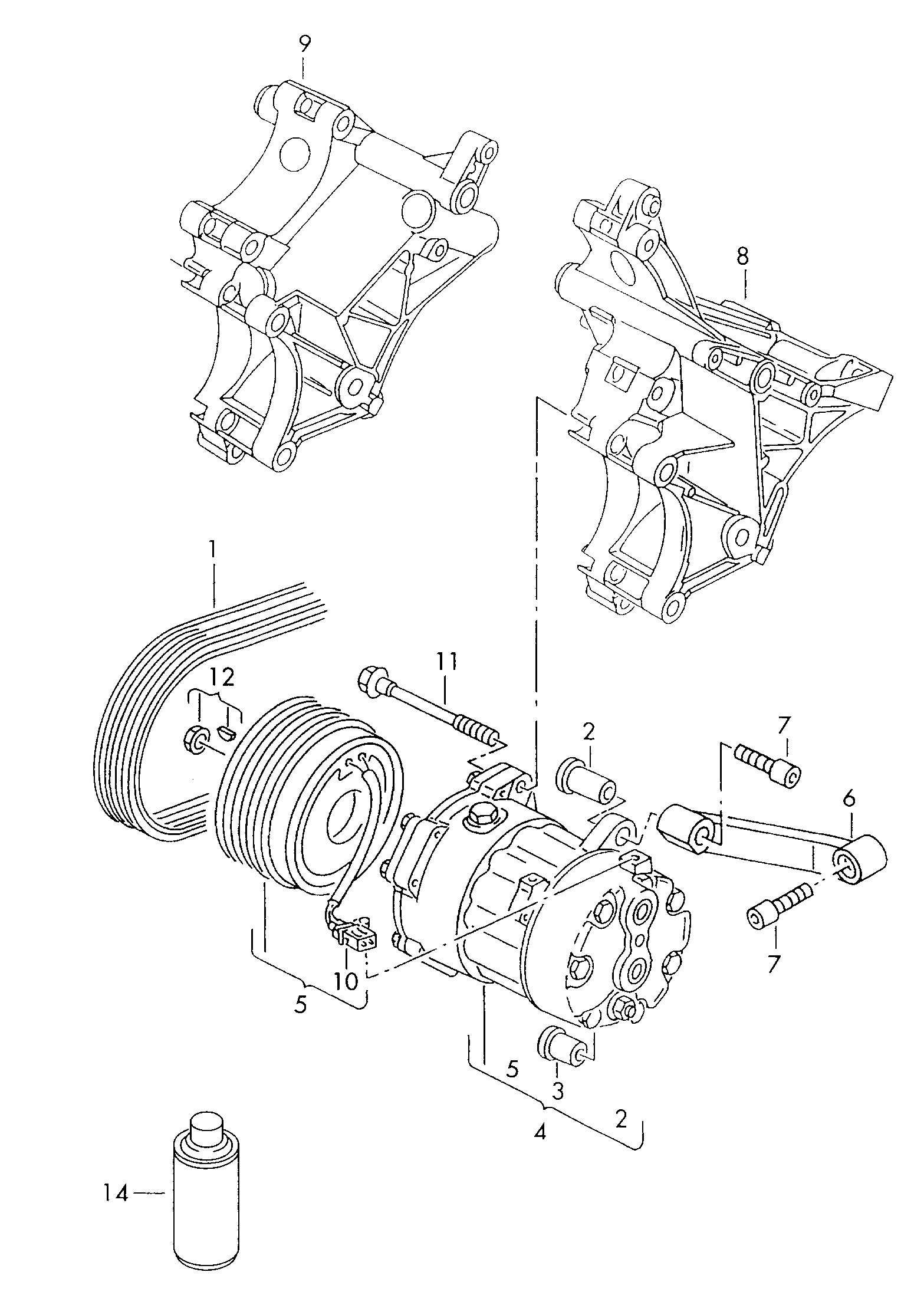 AUDI 037 260 849 C - Sada žebrovaných klínových řemenů parts5.com