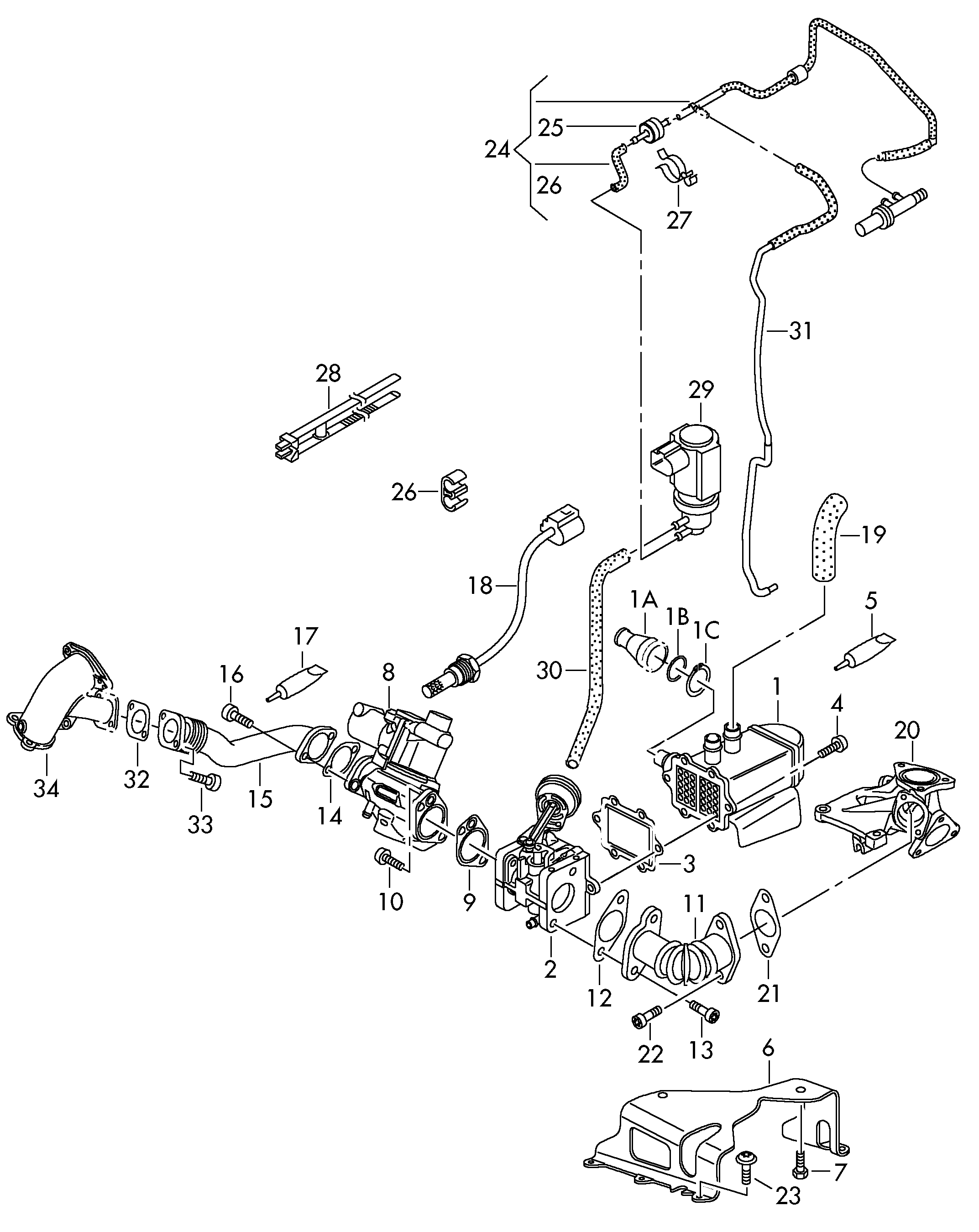 AUDI 059 131 797 G - Gasket, EGR valve pipe parts5.com