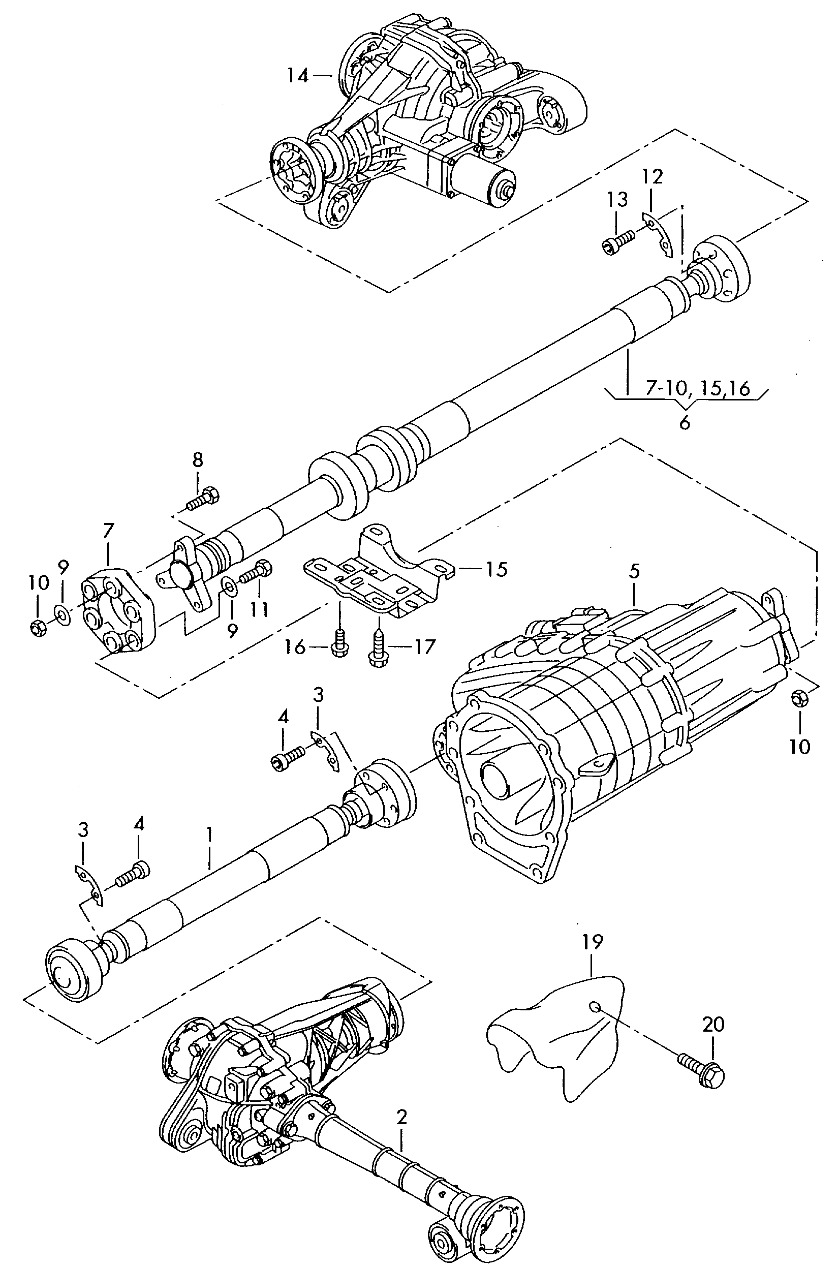 VAG 7L0 521 102 M - Suport, ax cardanic parts5.com