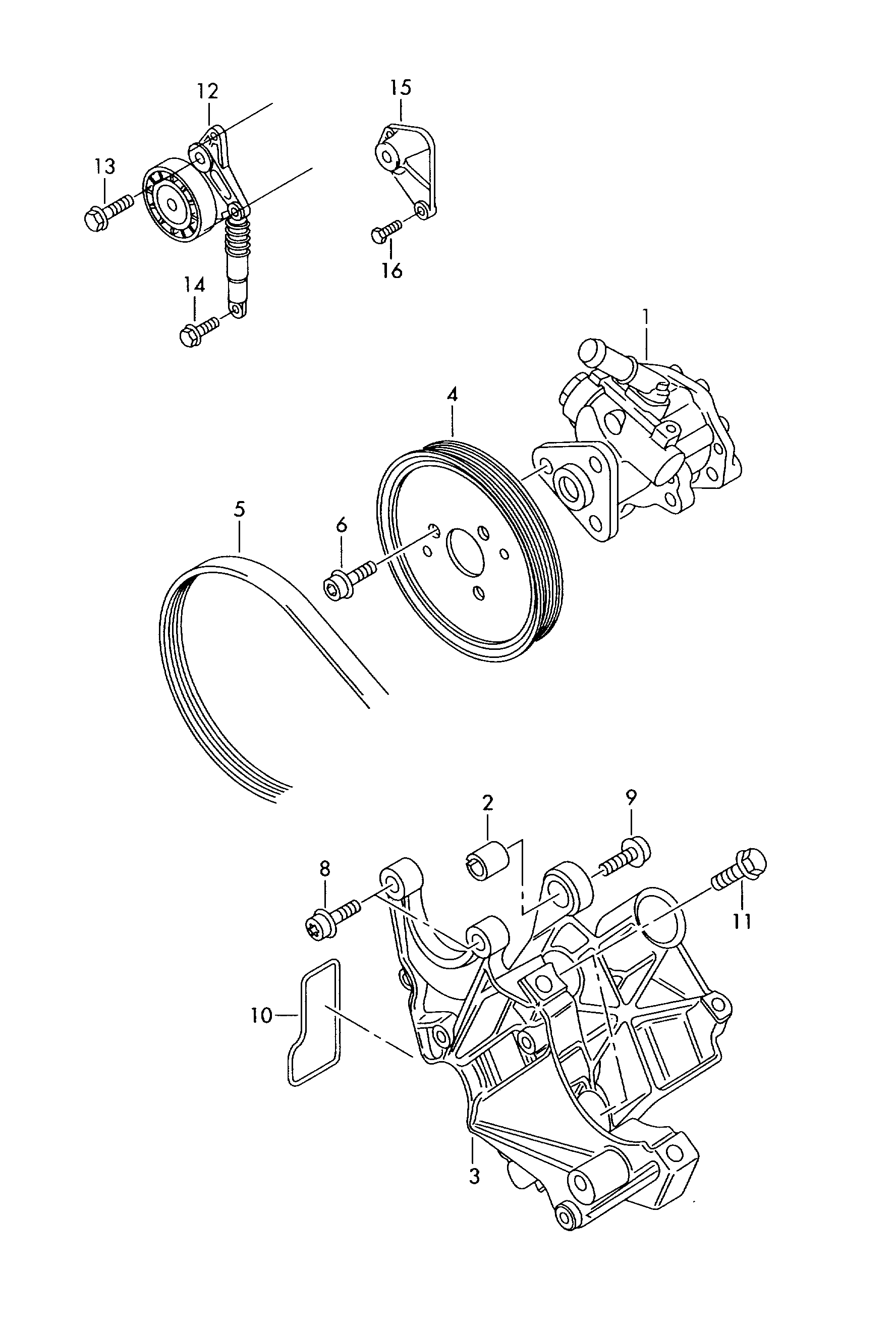 VAG 059 145 201 F - Belt Tensioner, v-ribbed belt parts5.com