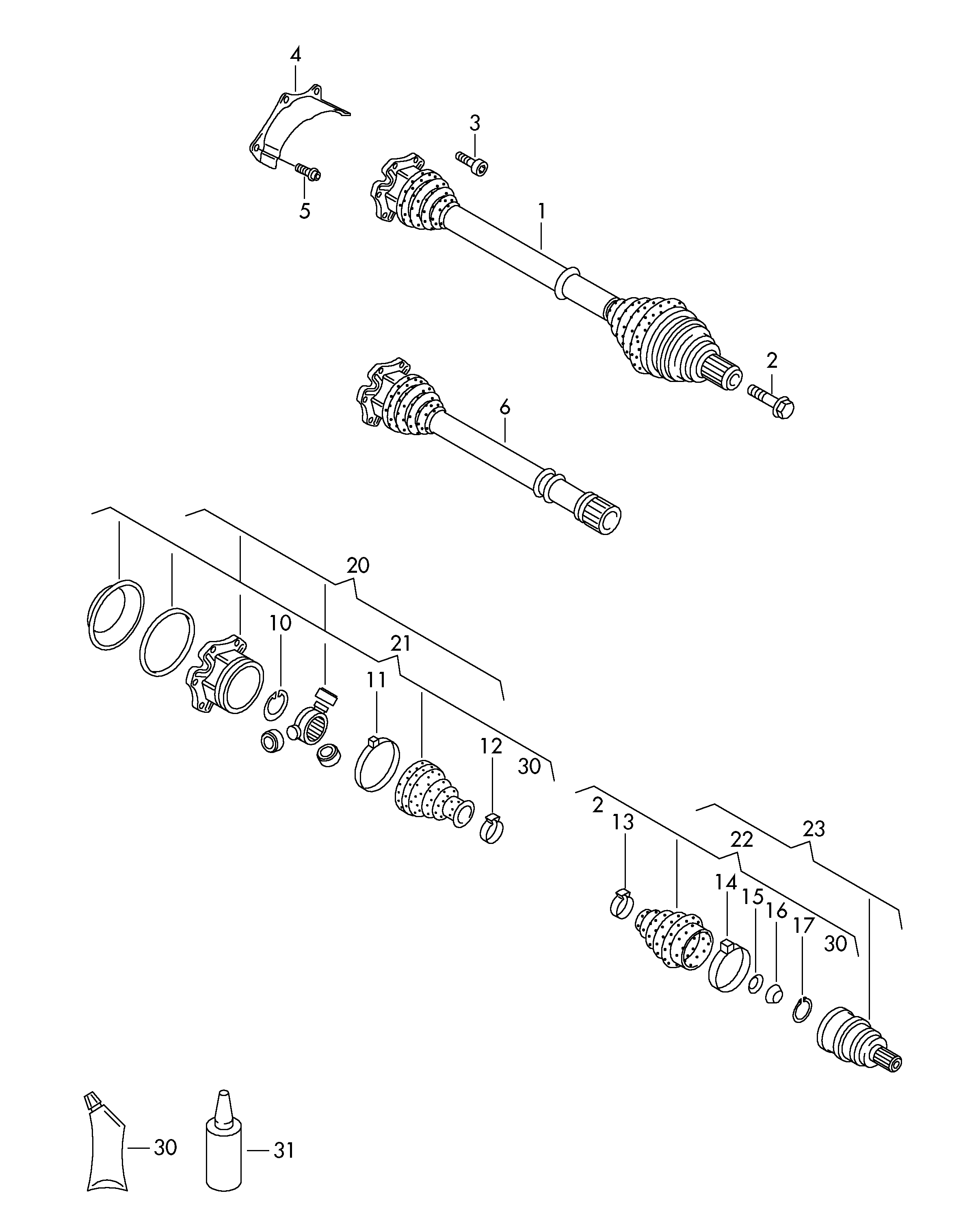 VAG JZW 498 340 FX - Set articulatie, planetara parts5.com