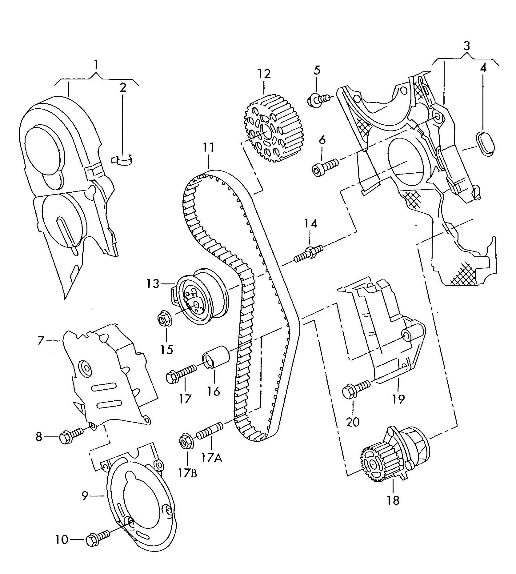 Skoda 045 109 243 D - Set curea de distributie parts5.com