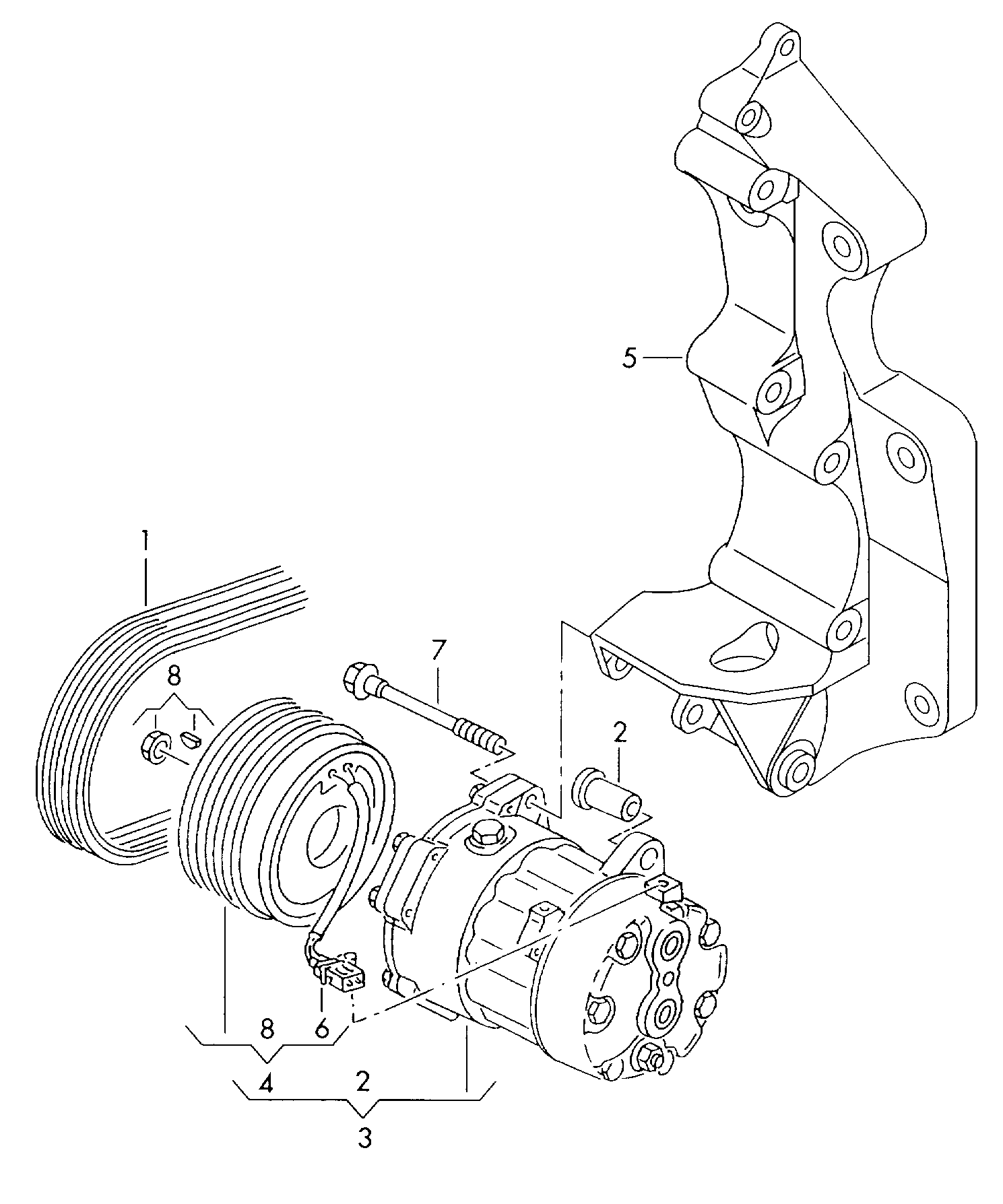 AUDI 7M3 820 803 B - Kompresör, klima sistemi parts5.com