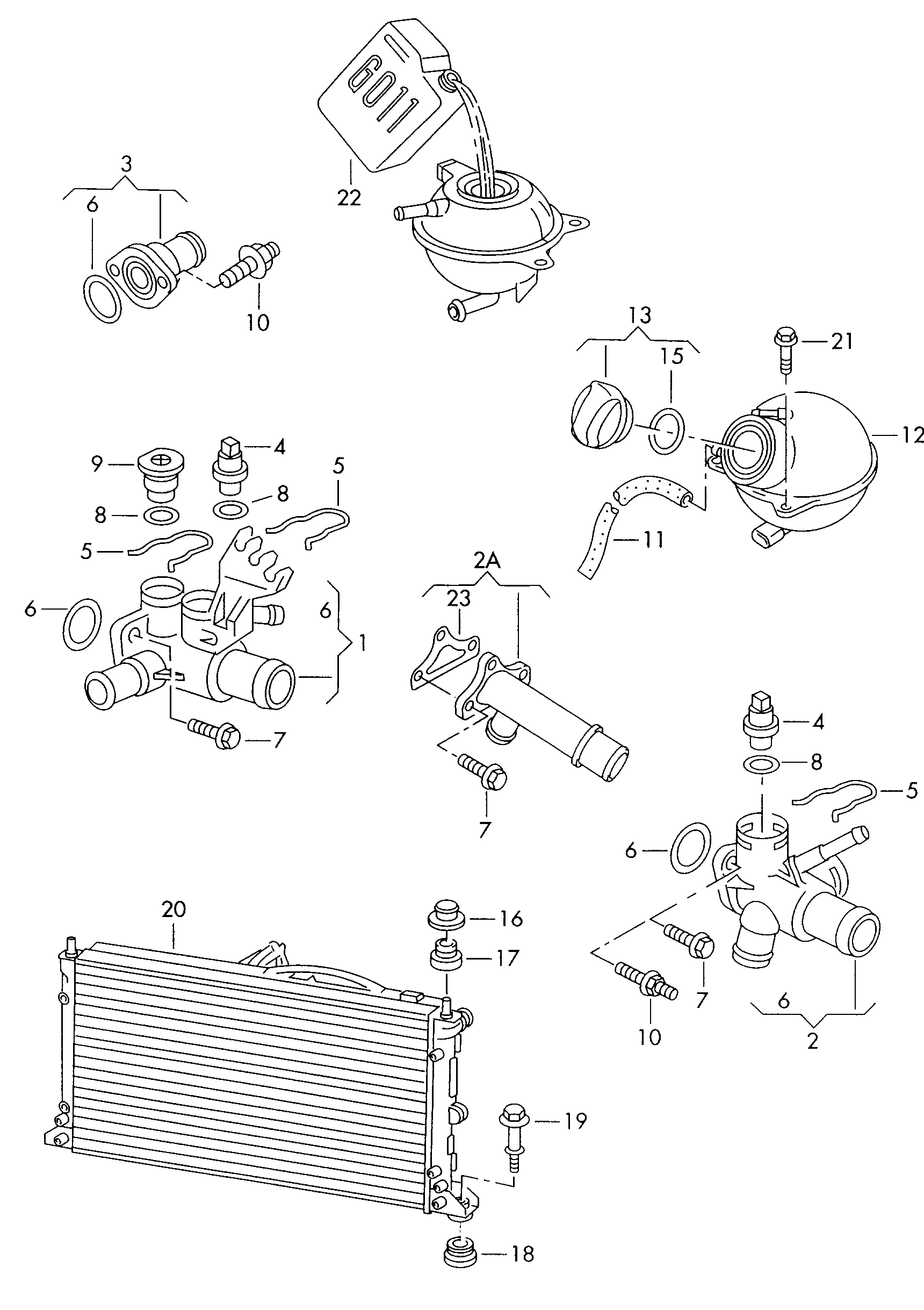 AUDI 037121132E - Flansa lichid racire parts5.com