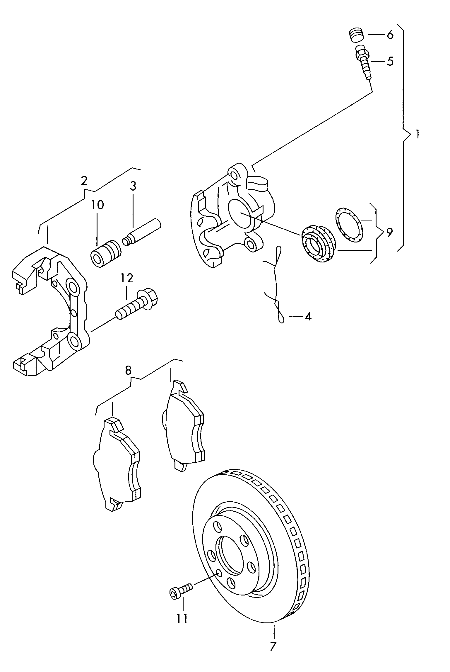 VAG 7M0 698 151 B - Brake Pad Set, disc brake parts5.com