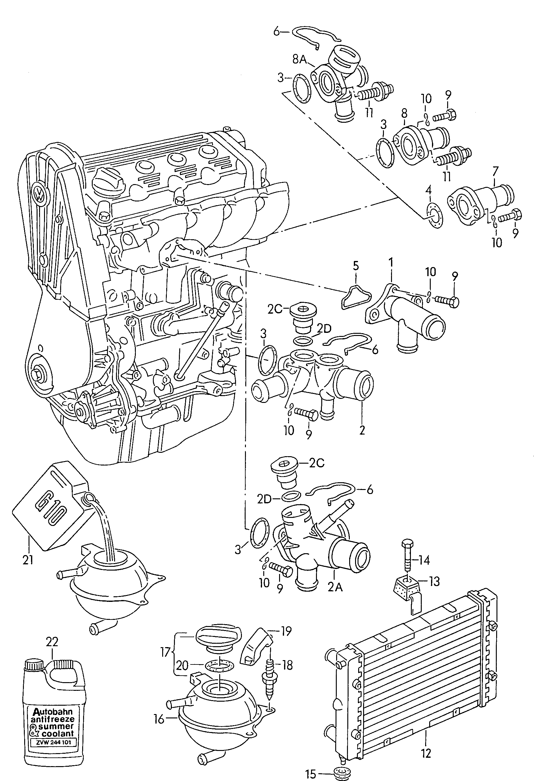 VW N 016 024 1 - Vis de fermeture, conduite de réfrigérant parts5.com