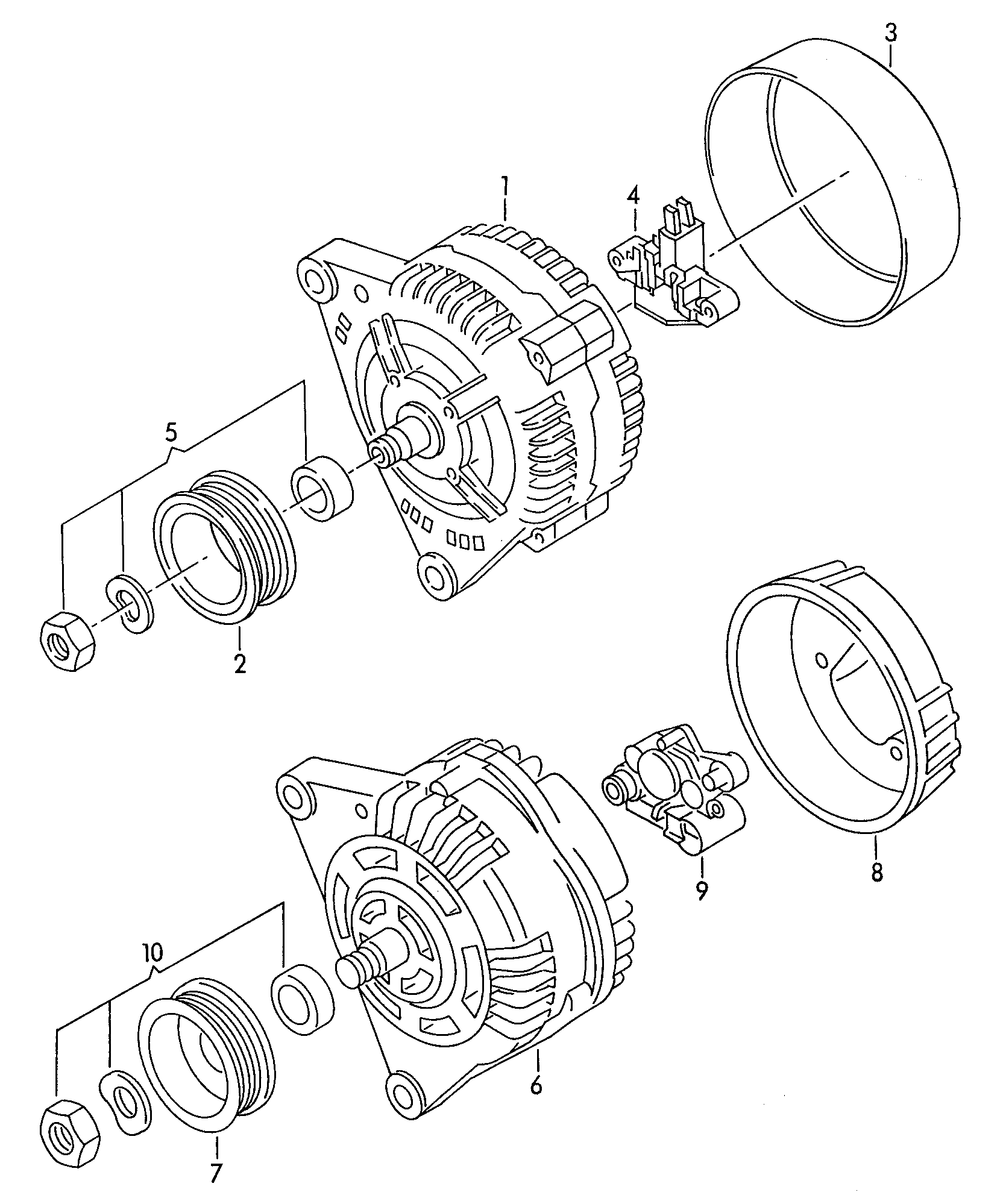 VAG 028 903 803D - Regulator, alternator parts5.com