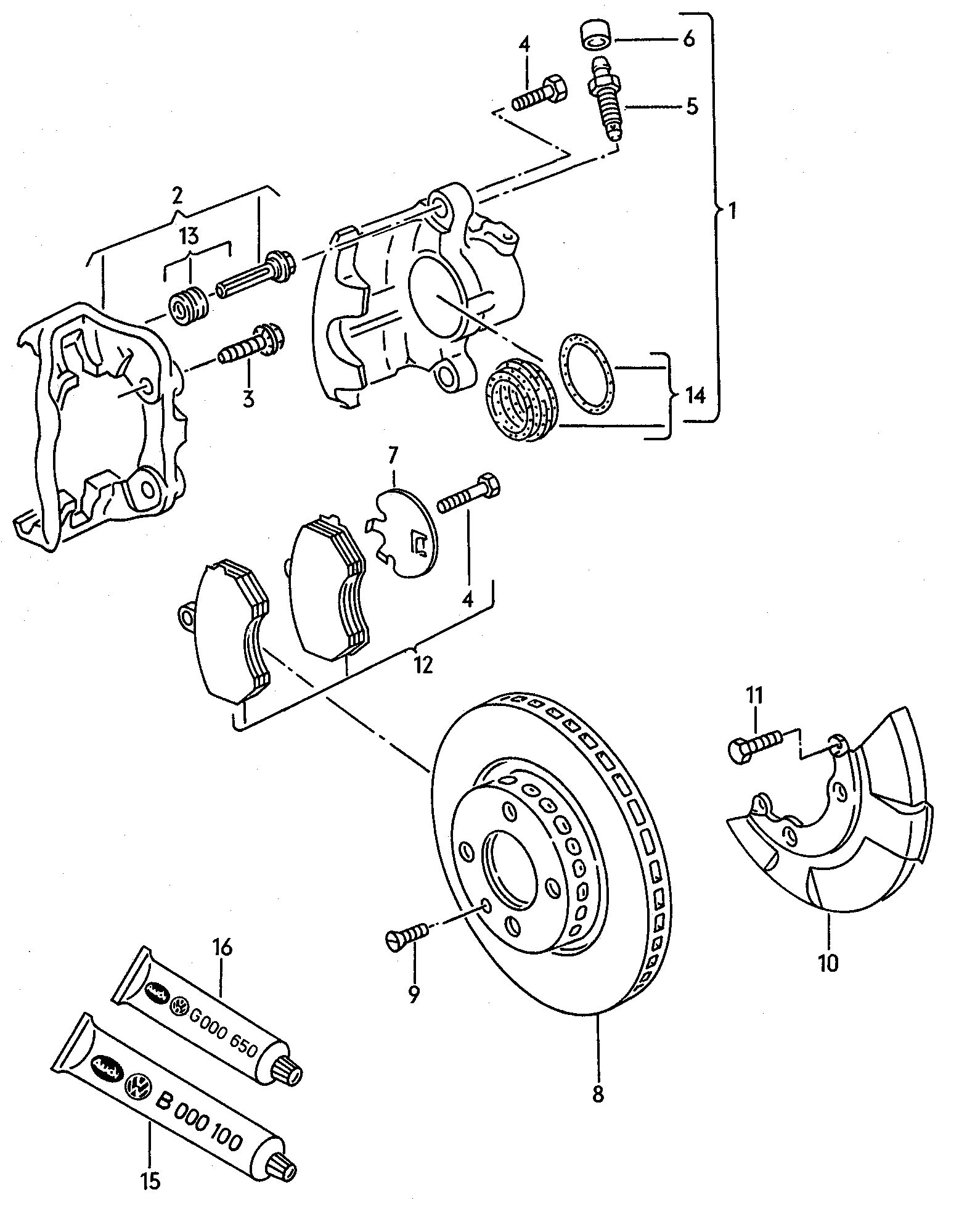 AUDI 357615123B - Reparatursatz, Bremssattel parts5.com