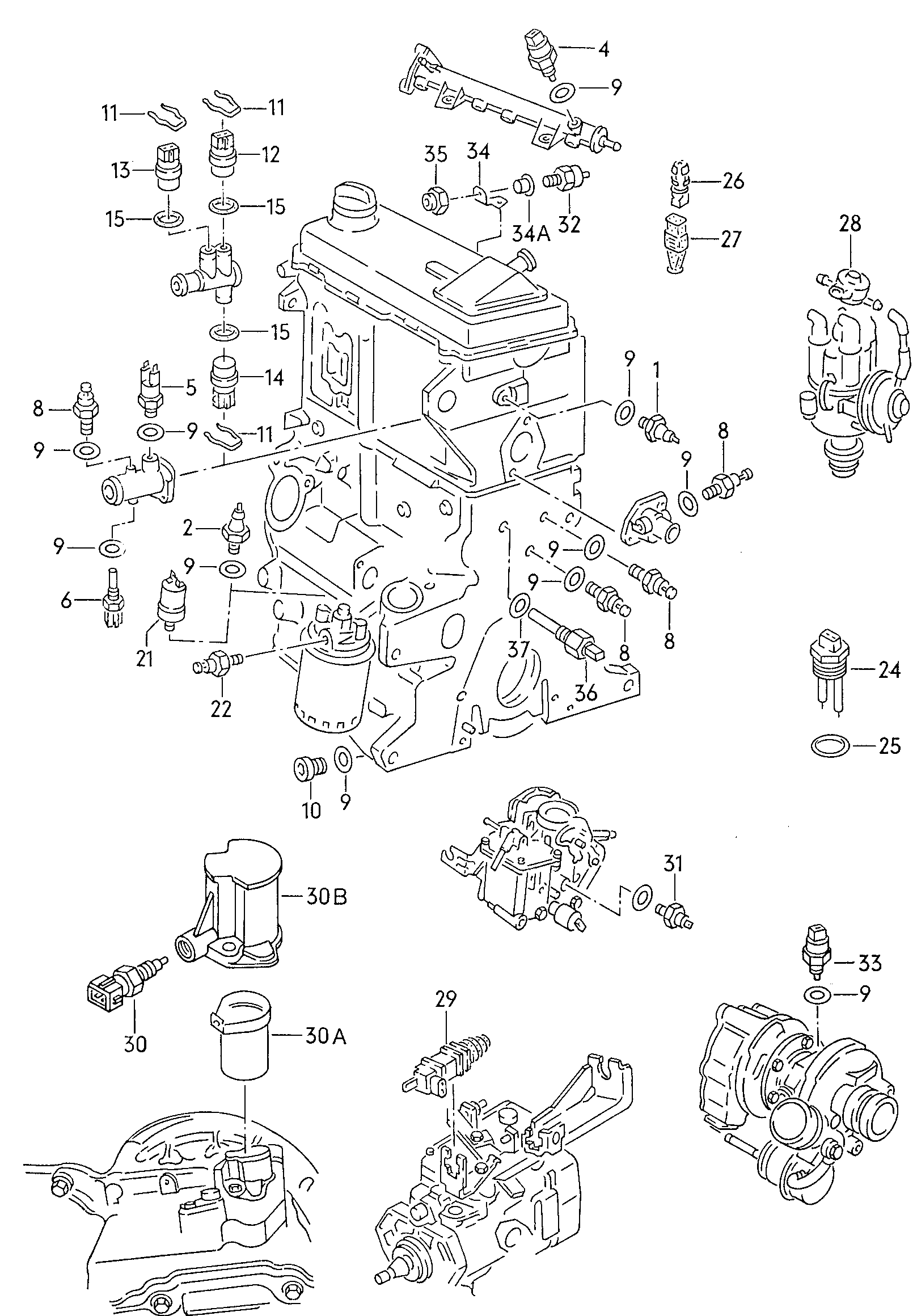 AUDI 191 919 369 A - Sensor, temperatura del refrigerante parts5.com